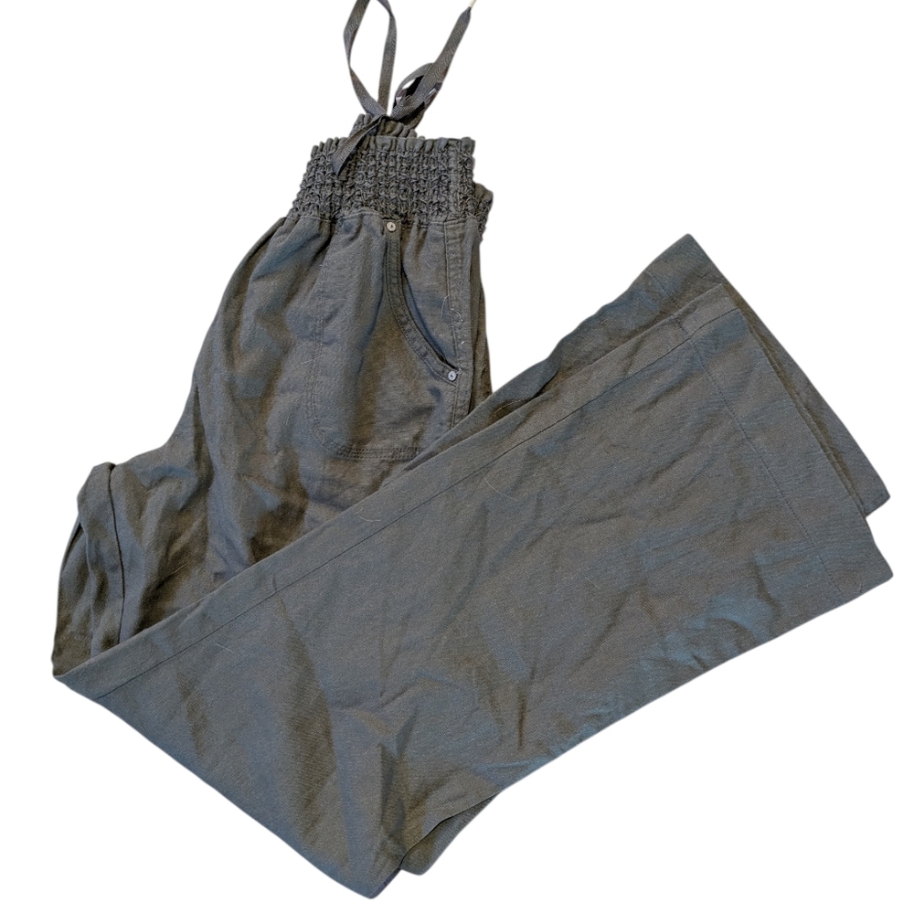 2/22$ Stretch Dark Green Textured Pants